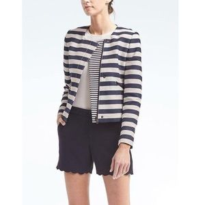 Banana Republic Striped Moto Jacket